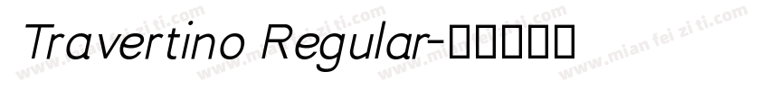 Travertino Regular字体转换